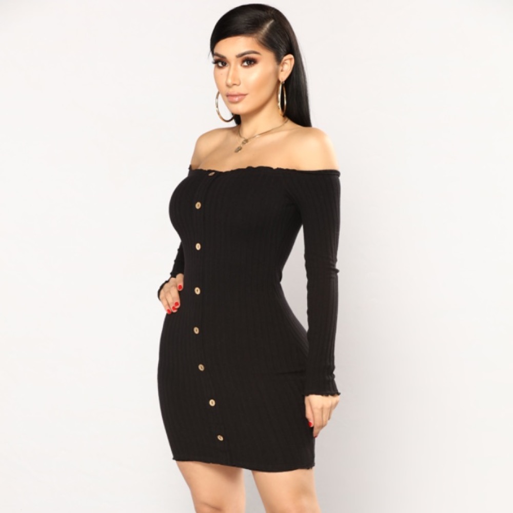 Jacklyn off shoulder mini dress
